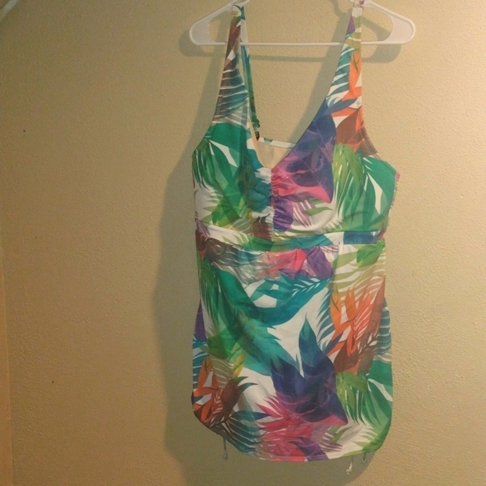 Colorful Palm Swim by Cacique Swimsuit/Dress NWOT 18